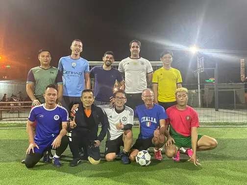 Football game in Da Nang